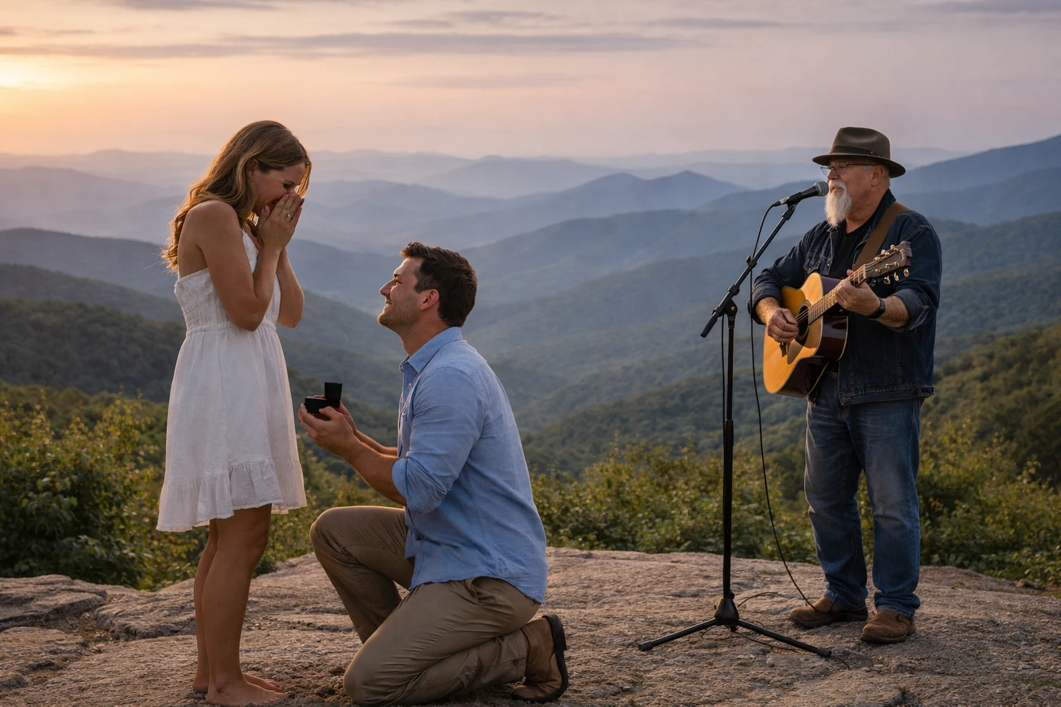 Live mountain marriage proposal music performed by Phillip Rogers