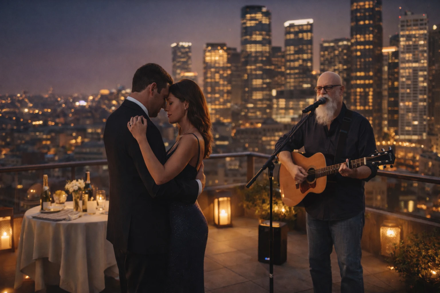 Live acoustic musician performing music for weddings and marriage proposals