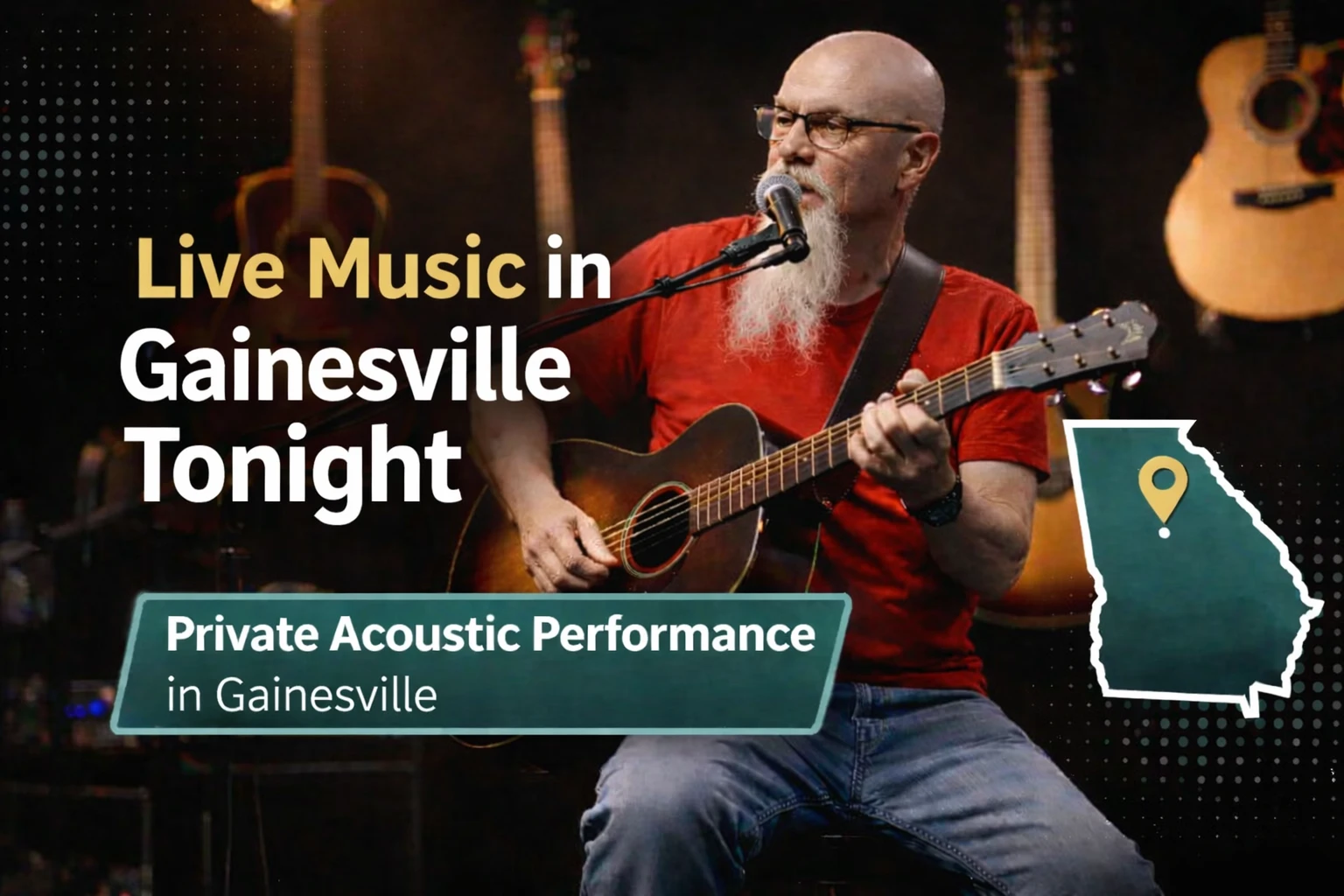 Live music in Gainesville Georgia with Phillip Rogers performing voice-forward acoustic music for Lake Lanier events weddings private gatherings and celebrations