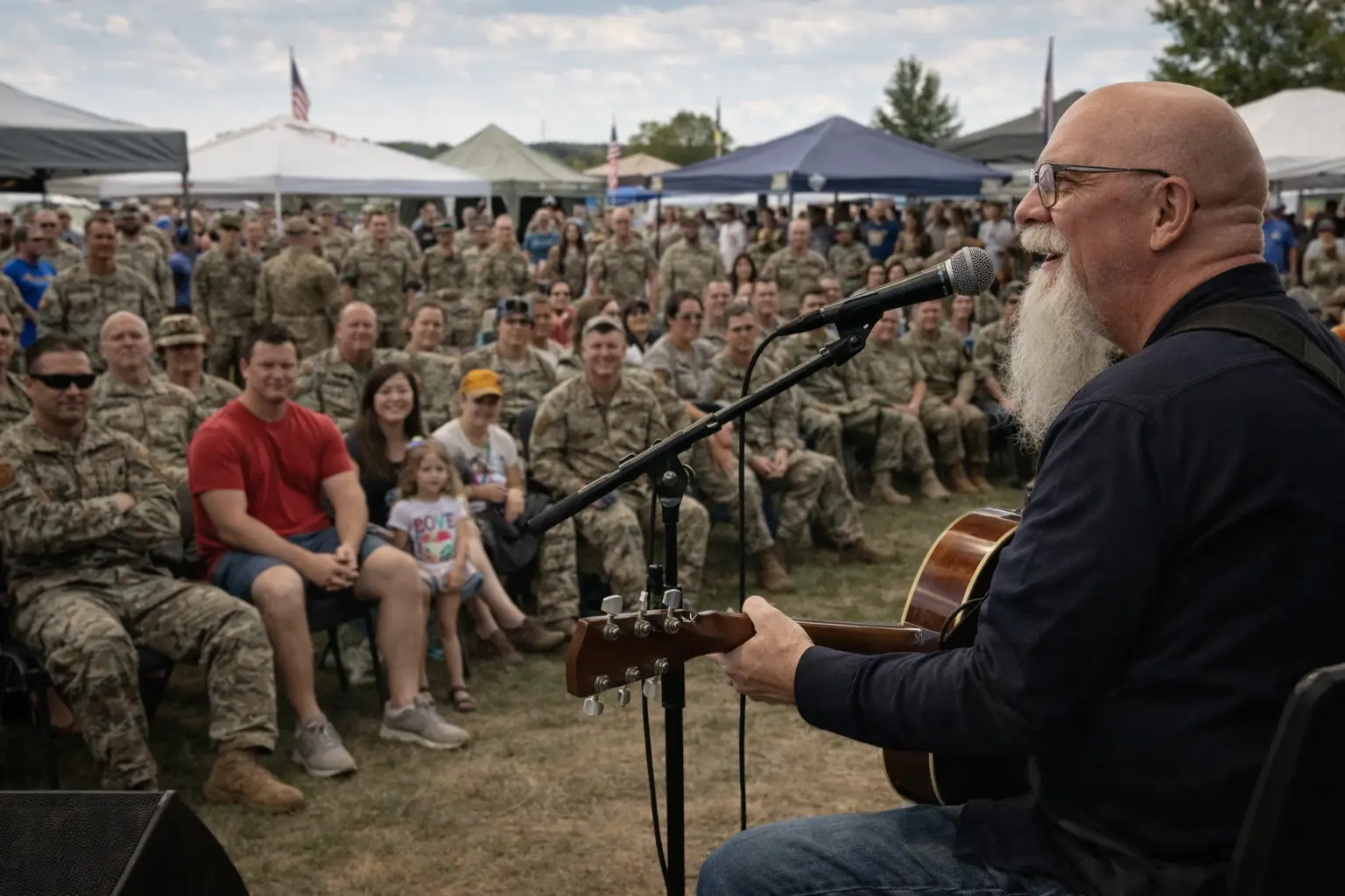 army base event entertainment live acoustic music Phillip Rogers outdoor military gathering