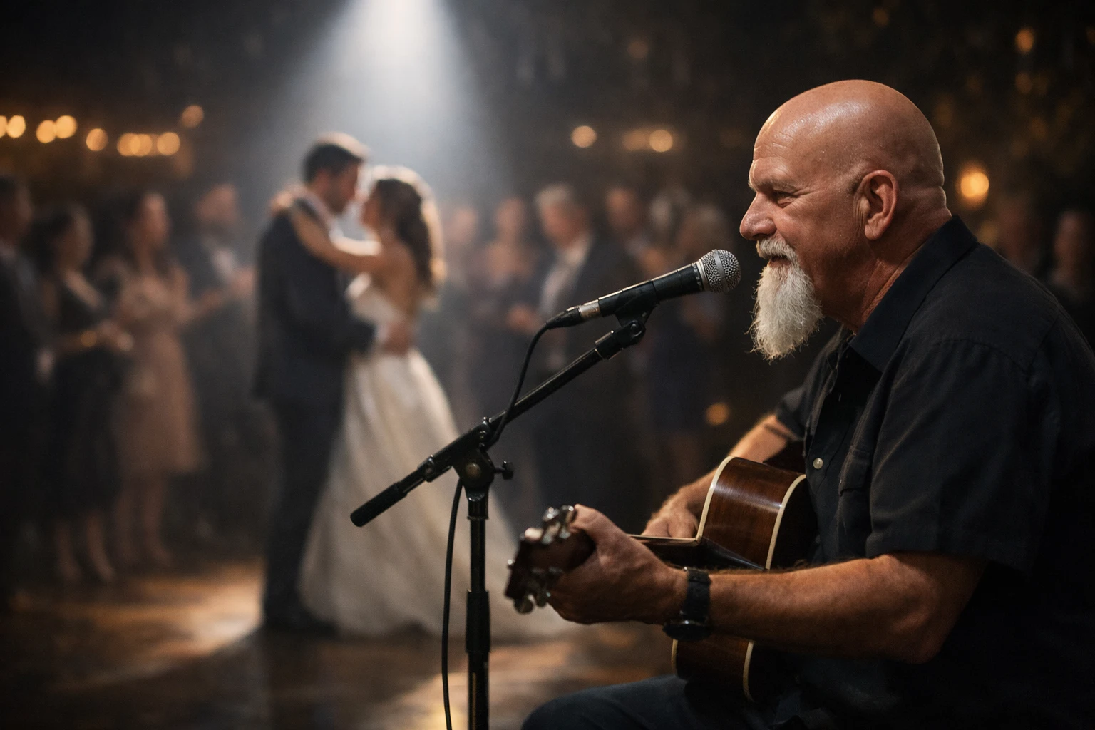 First Dance Live Music — Phillip Rogers performing acoustic guitar and vocals during a wedding first dance.