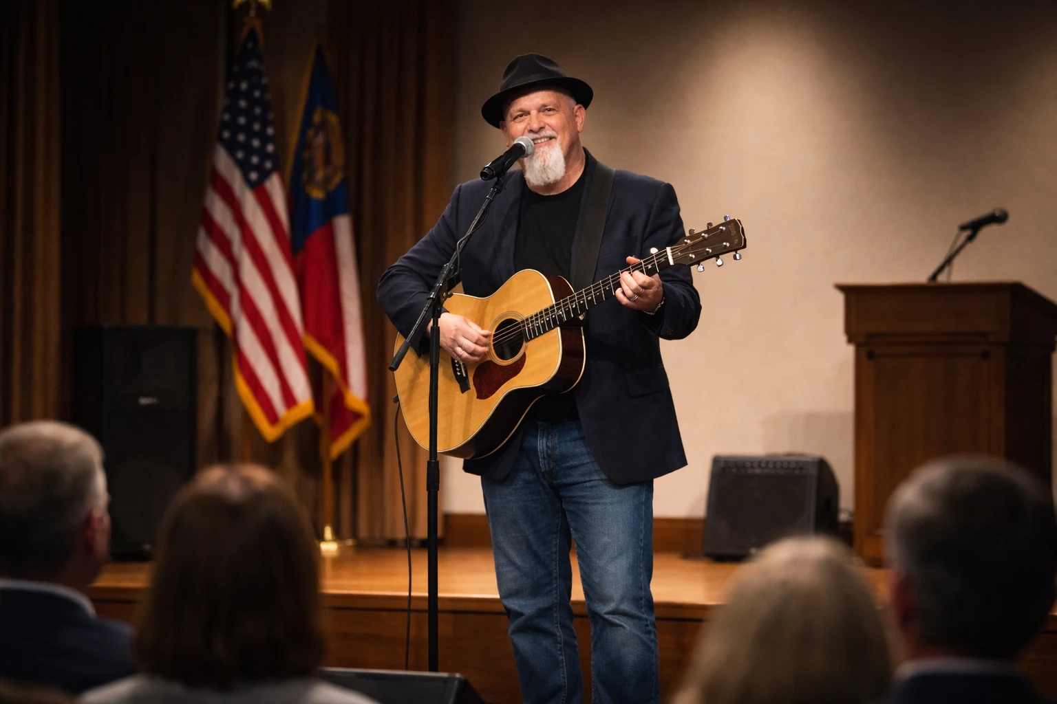 Georgia patriotic ceremony music with Phillip Rogers performing live acoustic patriotic music for civic, military, and veteran observances