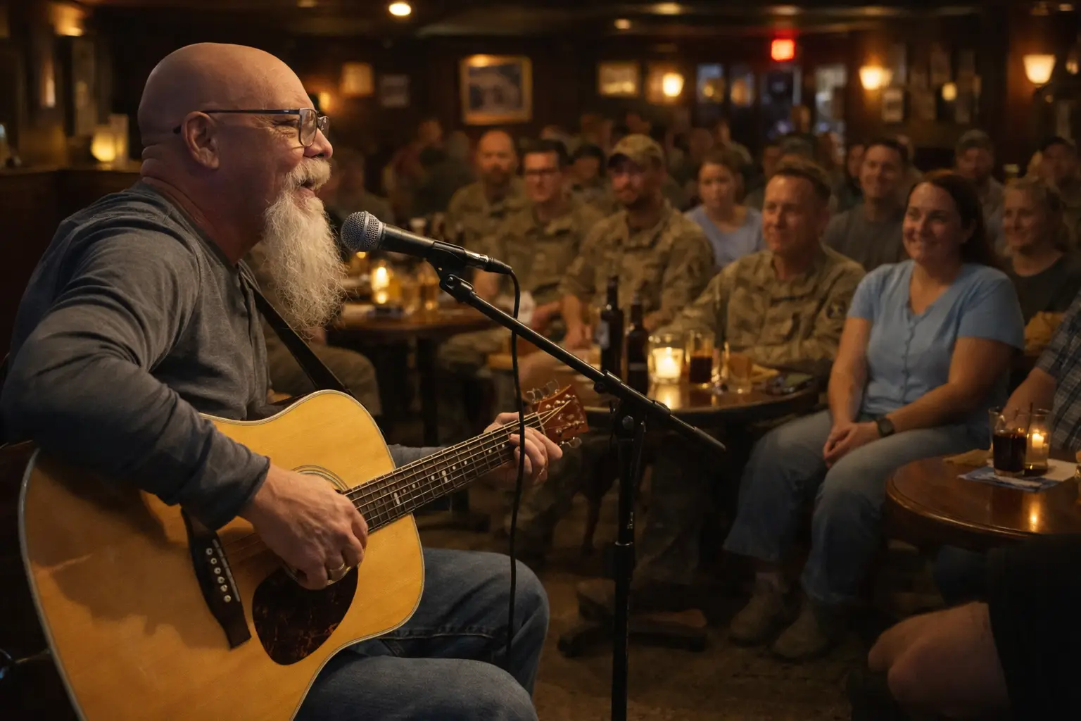 Officers Club entertainment with vocalist-first live acoustic music by Phillip Rogers for refined military club gatherings and formal member events