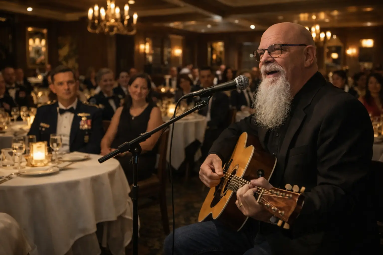 Officers Club entertainment live acoustic music Phillip Rogers formal military gathering