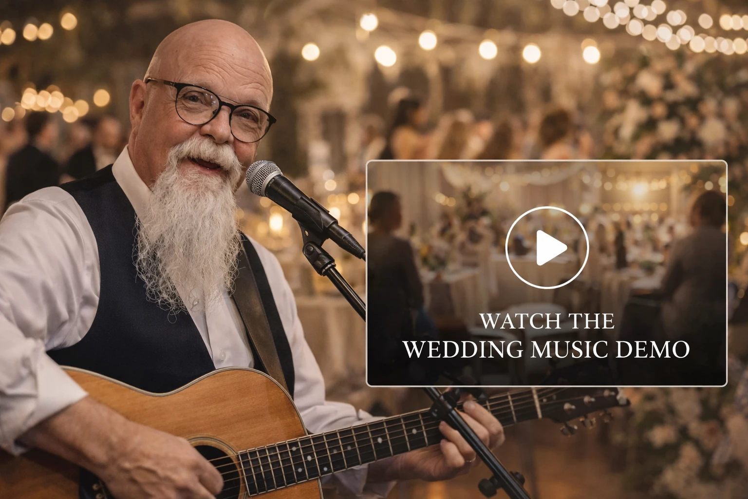 Wedding music video demo with Phillip Rogers performing live acoustic wedding music