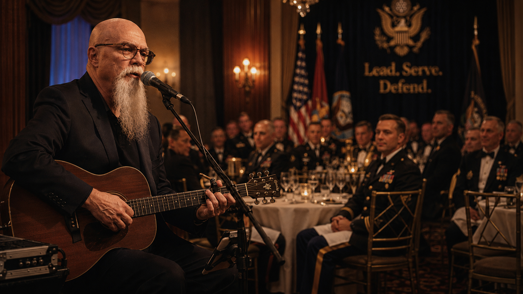 military formal event music live vocalist-first acoustic performance Phillip Rogers formal military banquet and ceremonial setting